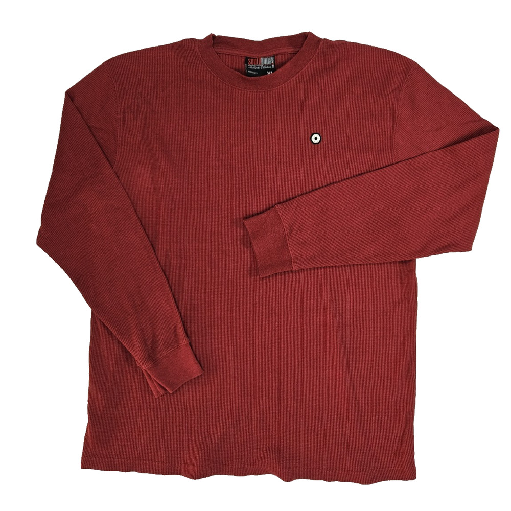 Vintage Southpole thermal Shirt Men's Size XL Red Waffle Knit Long Sleeve Y2K